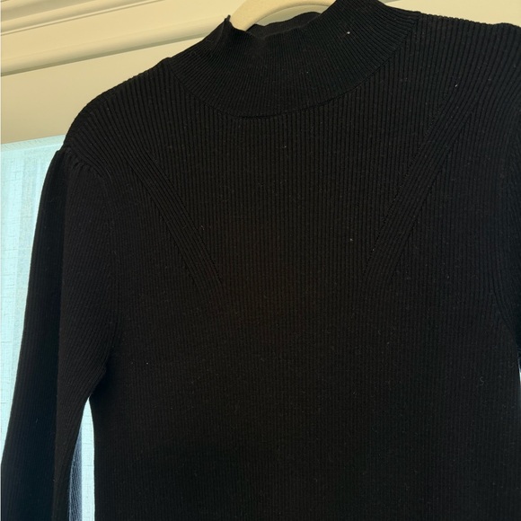 Elegant Black Long Sleeve Turtleneck dress - Picture 2 of 5